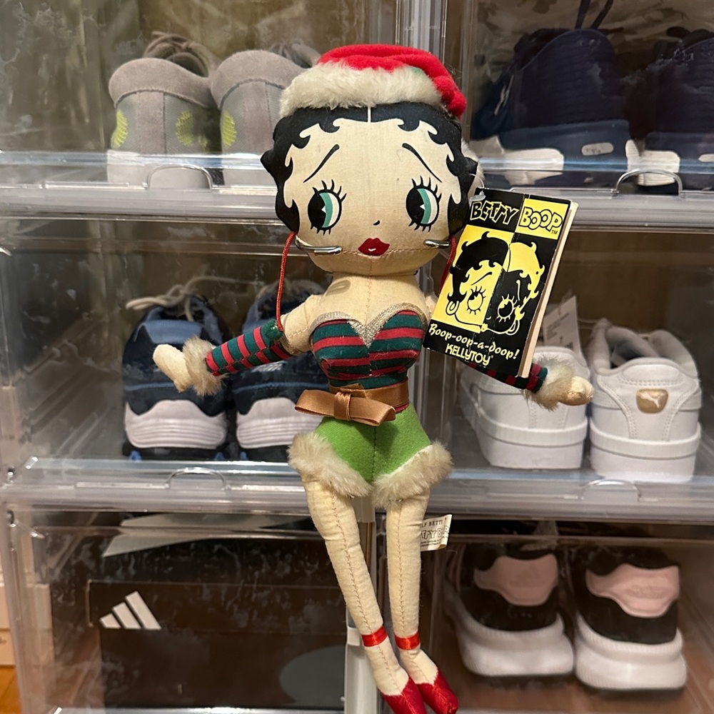 Betty Boop Holiday Plush with Red and Green Outfit